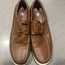 Men’s Brown Leather Casual Shoes – Size 10.5 