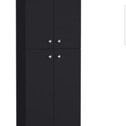 Tall, Self-standing Cabinet, Black $139.99