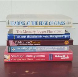 ONLINE $1 YARD SALE!!
Management and Academic Book Bundle
