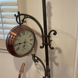Clock Bronze And Stand 