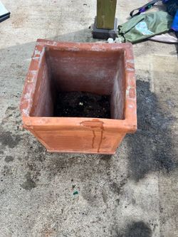 Large deep clay pot