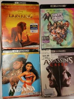 4K BLU RAY MOVIES