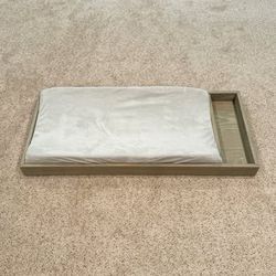Pottery Barn Changing Table / Dresser Topper in Heritage Fog with Pad and Cover - NEVER USED