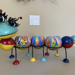 Caterpillar Statue Planter - Multi Color