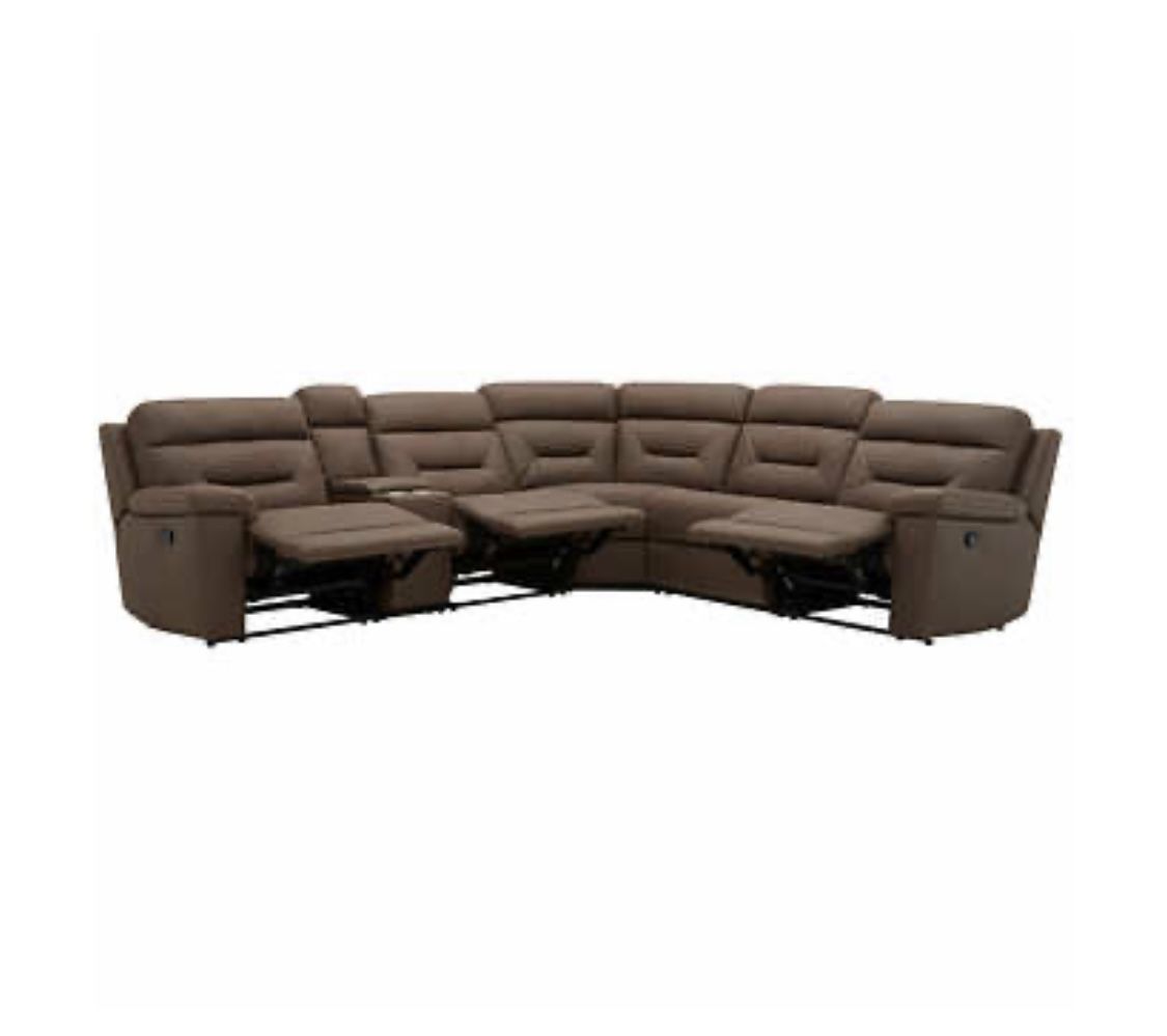 Fletcher 6piece Fabric Reclining Sectional Sofa only here at
