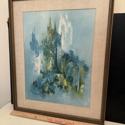 Large Vintage Lithograph 