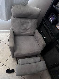 Grey reclining chair