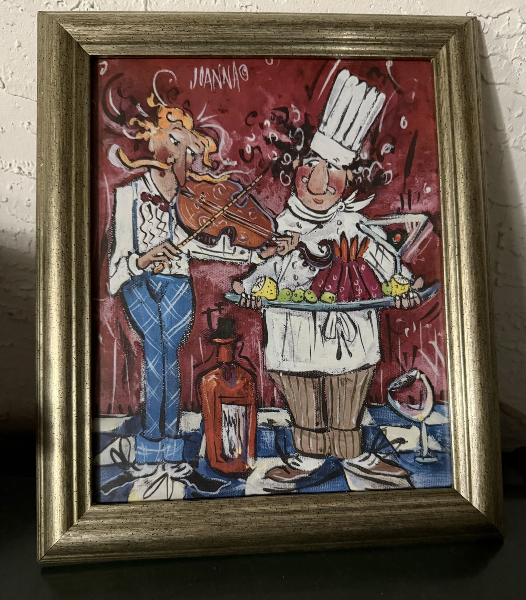 Framed Chef And Violin Player