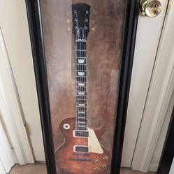 Les Paul Vintage Guitar Poster Framed