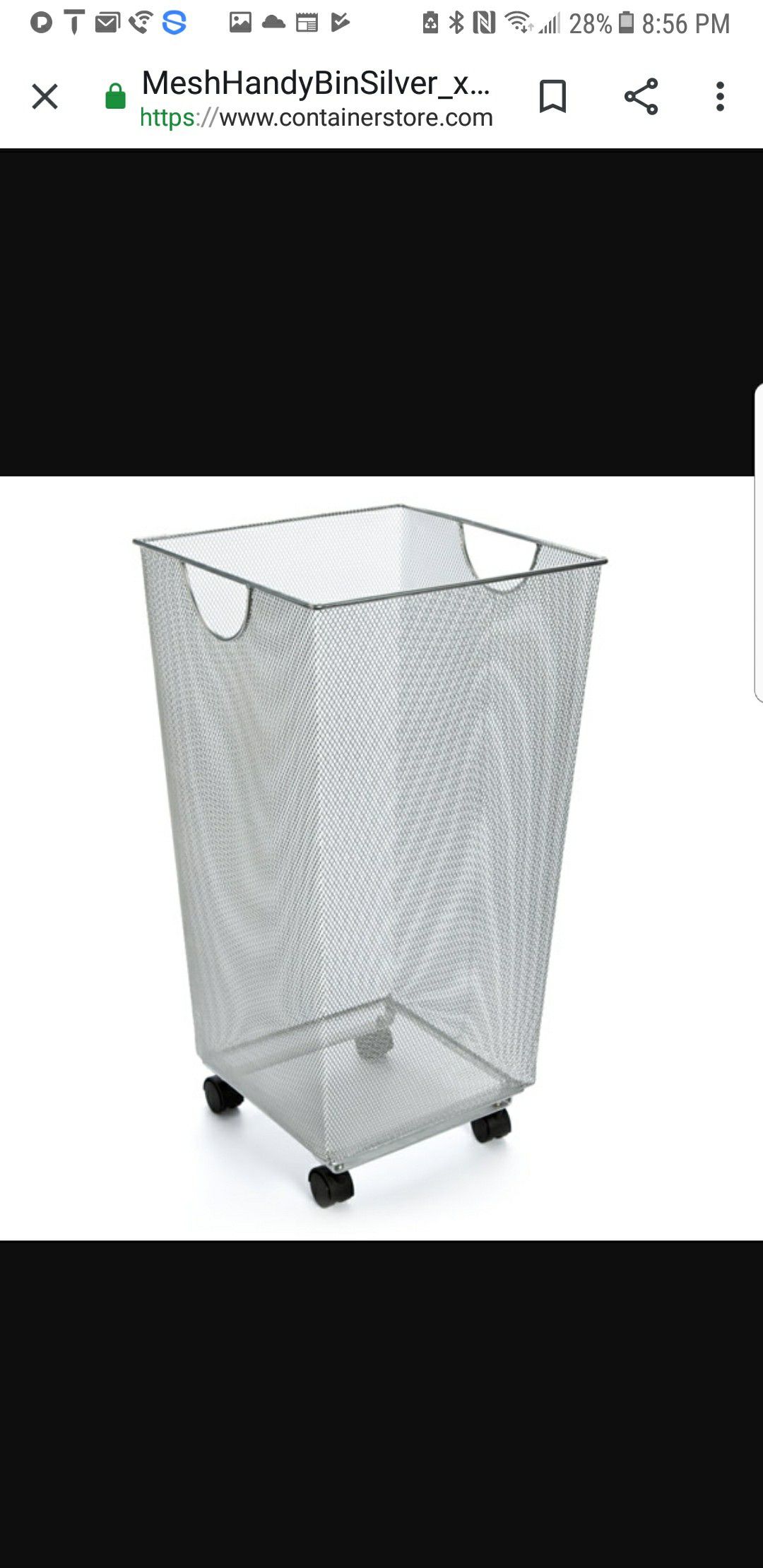 4 tall with wheels and 6 wide extra large without wheels metal mesh bins