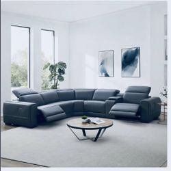 Luxury Karson Leather Power Reclining With Power Headrests