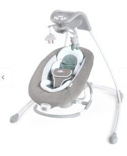 Ingenuity InLighten 2-in-1 Baby Swing & Rocker with Cool Mesh, Pemberton