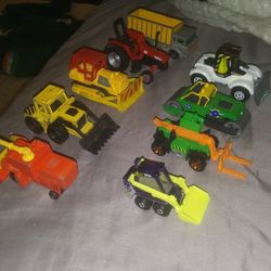 Lot Of 9 Vtg Matchbox Superfast, & Lesneys Made In England Tractors