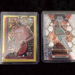 Kevin Durant Dual Threat Lot - Rockets Topps Chrome /275 + Suns Mosaic Hex Parallel!