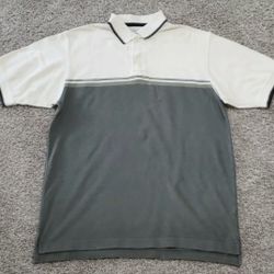 Men's Nicklaus Short Sleeve Polo Shirt Size XL Green White