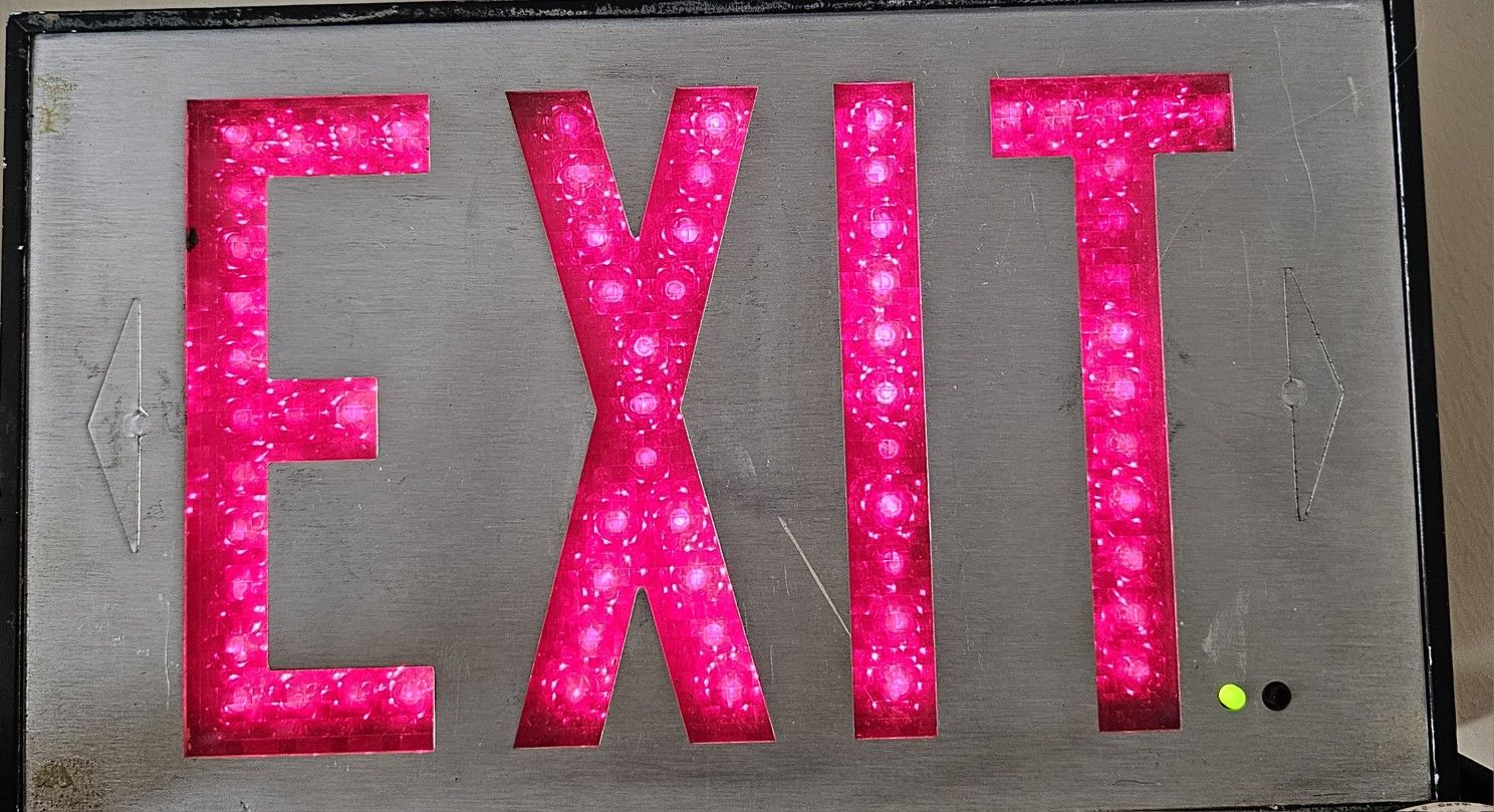 Industrial Exit Sign Work Great
