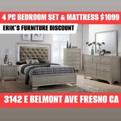 CAMA COLCHÓN BURÓ TOCADOR Y ESPEJÓ / BED NIGHYSTAND DRESSER MIRROR 