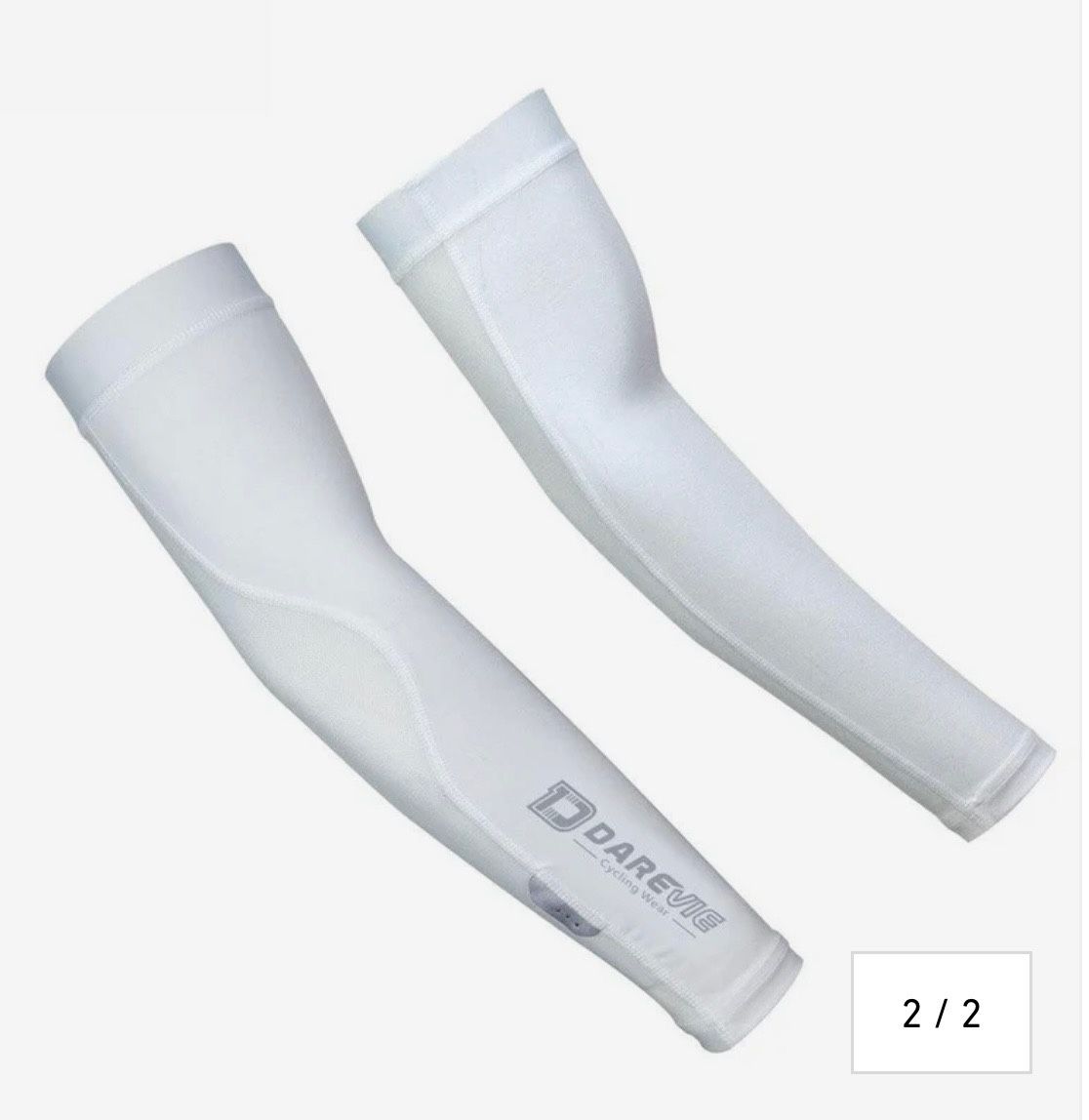 BRAND NEW IN BAG DAREVIE ICE SILKARM WARMERS WHITE SIZE M