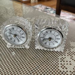 Two Fifth Avenue Crystal Clocks 