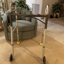 Drive Medical Folding Walker with Wheels – Like New