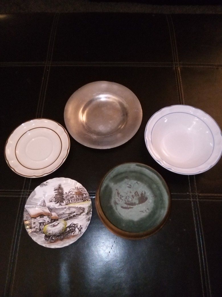 SEVERAL ANTIQUE PLATES/ SAUCER/ BOWL FOR CHEAP