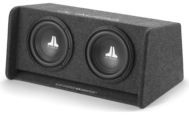 JL Audio CP210-W0v3 BassWedgeâ„¢ slot-ported enclosure with two 10" W0v3 subwoofers