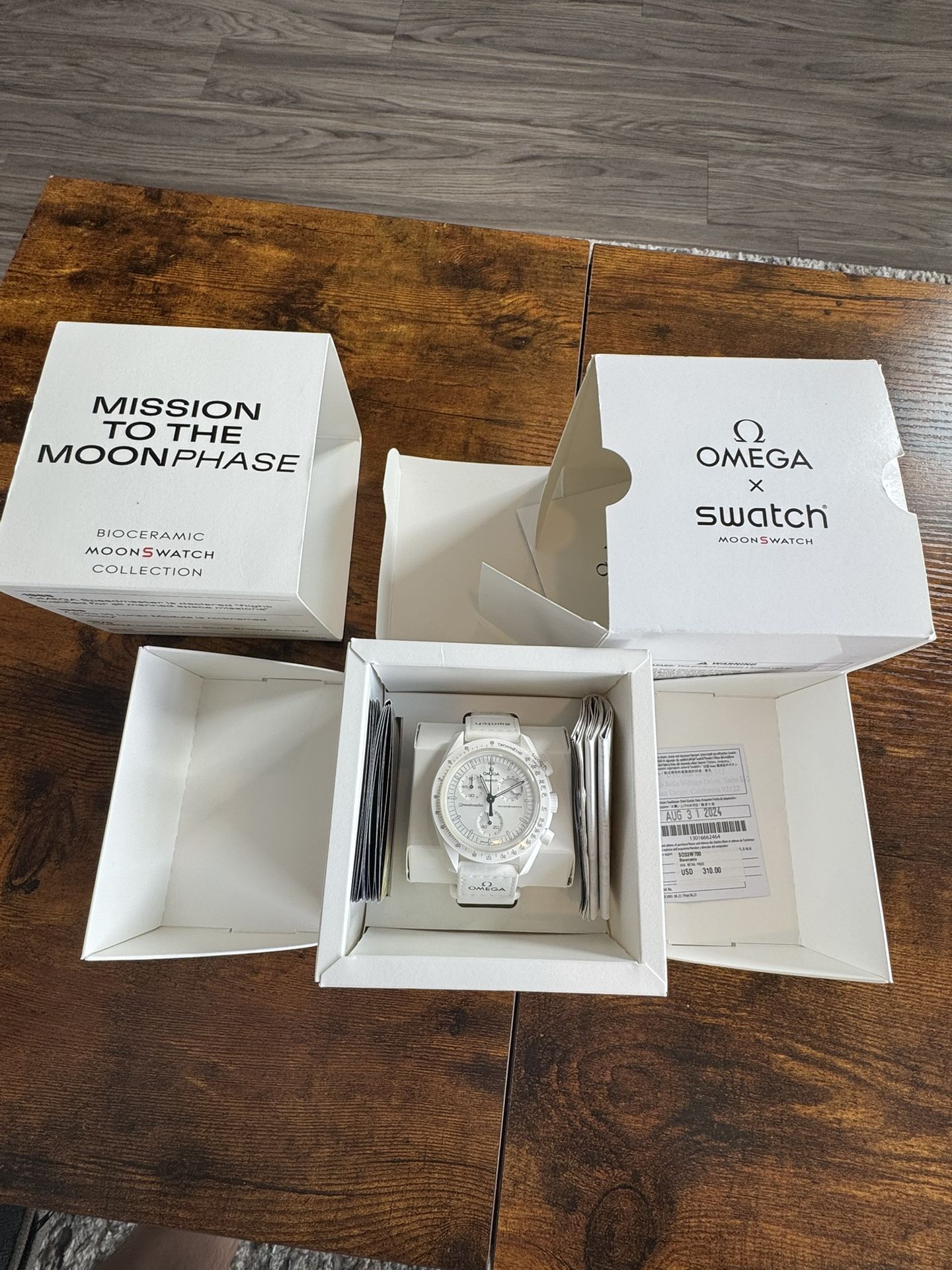 Moonswatch Mission To Moonphase Snoopy White