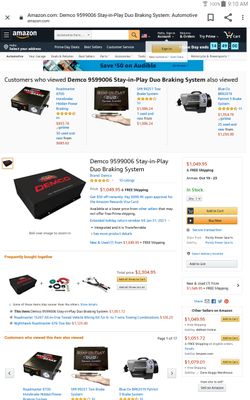SMI 9599006 Stay-IN-Play Duo Towed Vehicle Braking System towing haul hauling vehicle behind RV recreational vehicle
