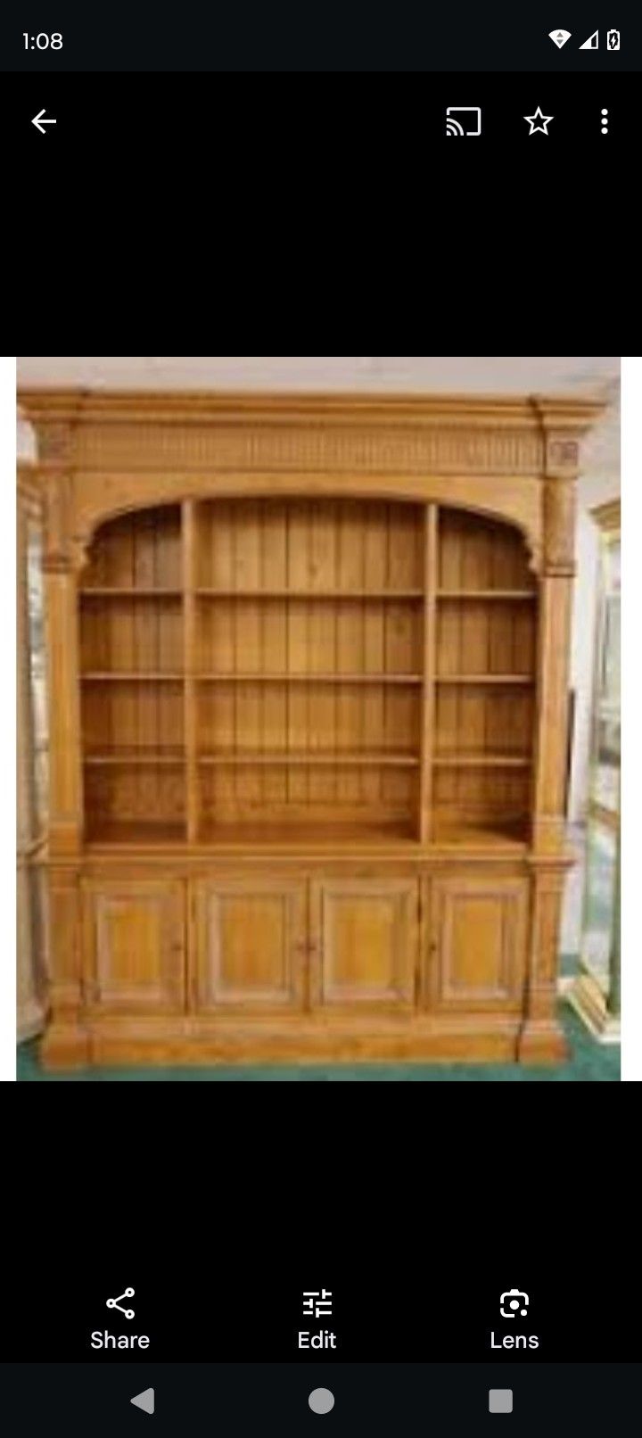 Large Pine Bookcase