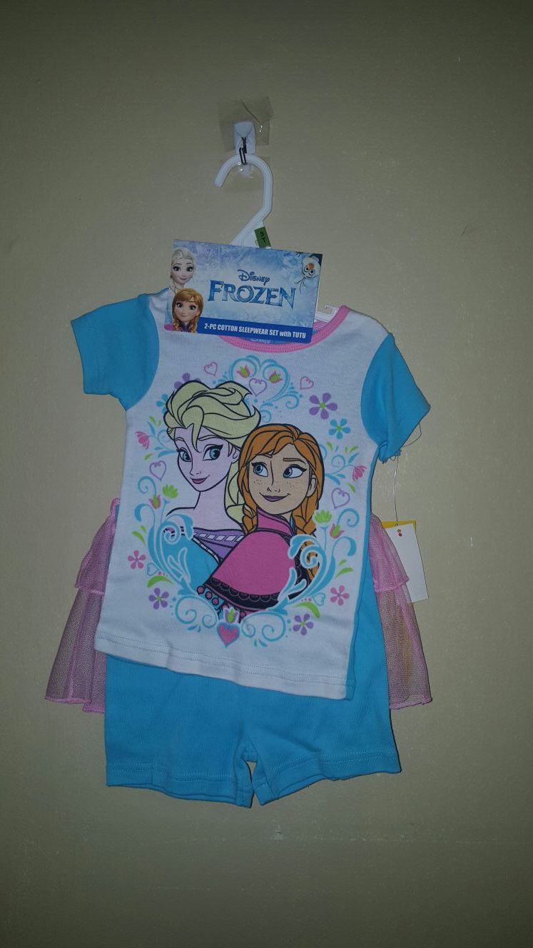 Frozen toddler pjs with tutu