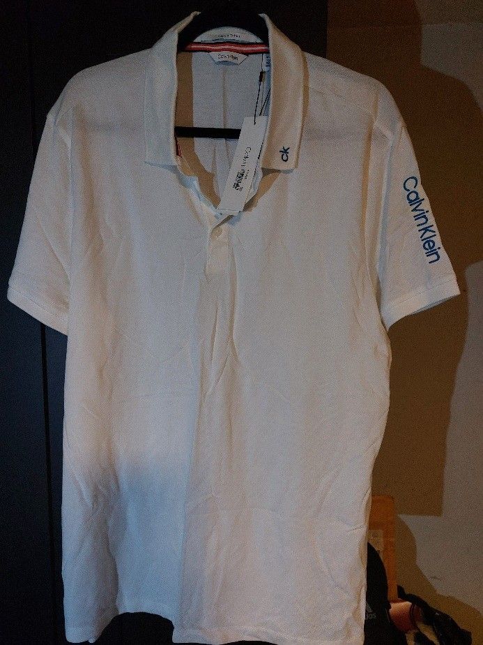 Calvin Klein White Polo Size 2XL New With Tags