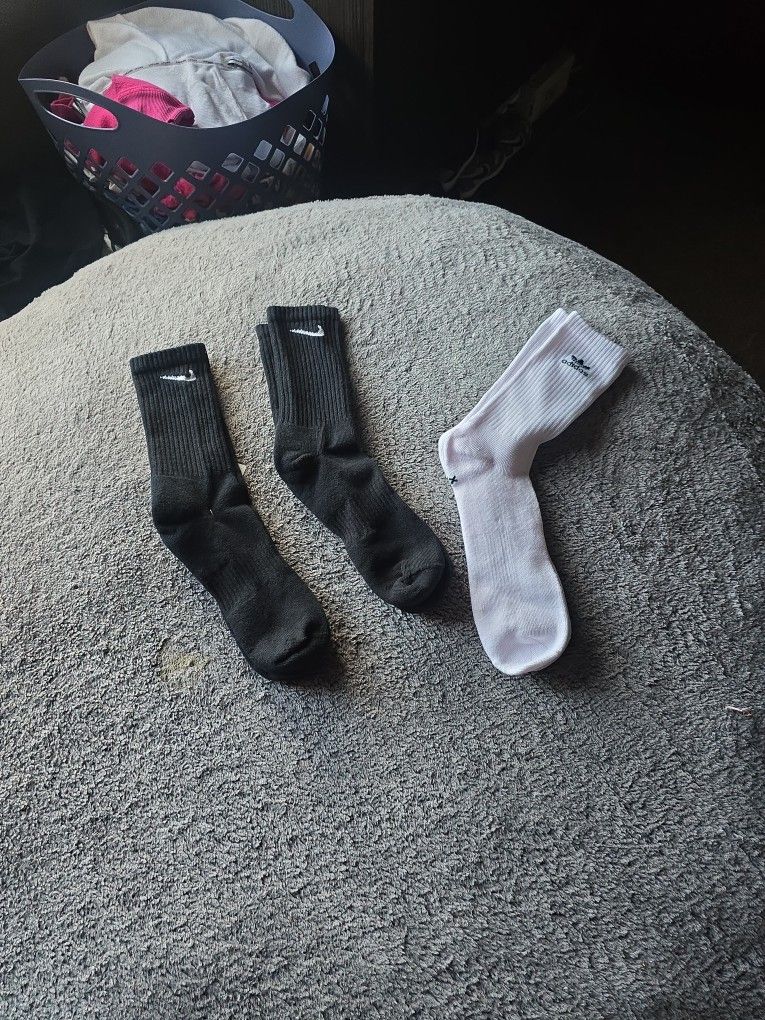 Nike N Adidas Pair Of Socks