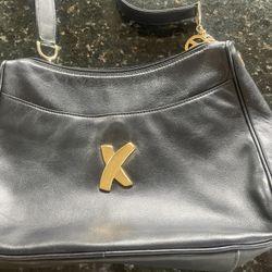 Black Leather Paloma Picasso Purse