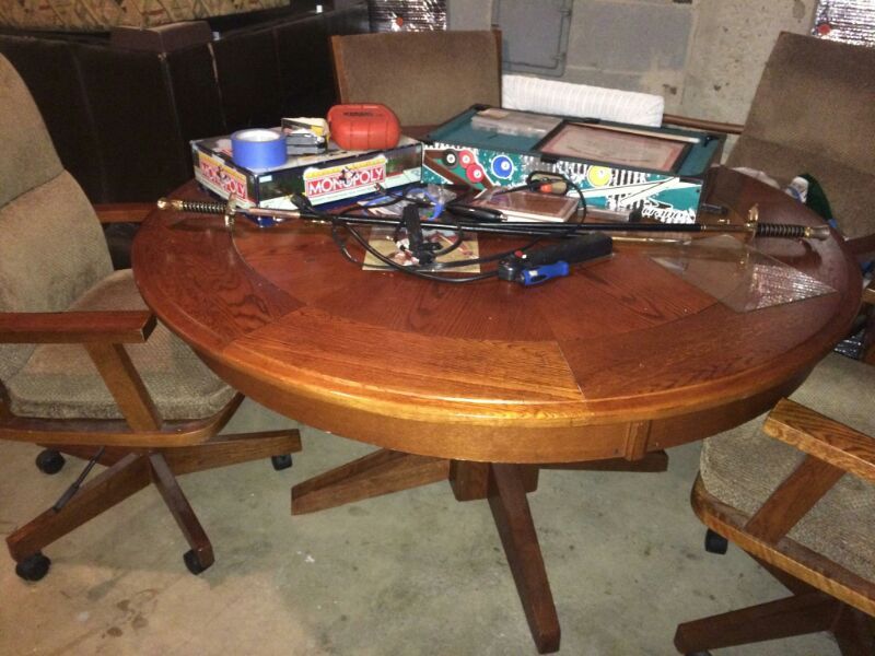 Card table with chairs