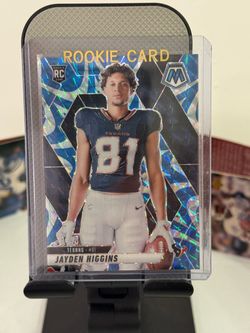 2025 Mosaic  Rookie Jayden Higgins Rookie Variation RC Blue