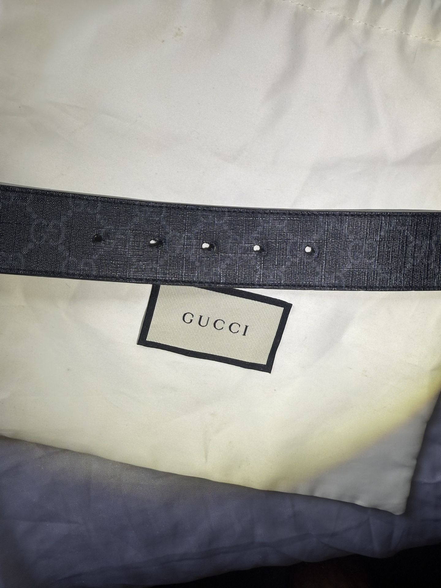 Gucci Monogrammed Coated Canvas Belt (Men)