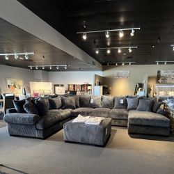 Grey 4PC Chaise Sectional Couch