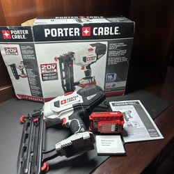 Porter Cable 20V MAX Lithium 18 Gauge Straight Finish Nailer Kit