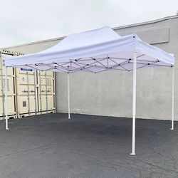 (NEW) $145 Heavy-Duty 10x15 FT Outdoor Ez Pop Up Canopy Party Tent Instant Shades w/ Carry Bag (White, Blue)