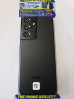 Unlocked Samsung S21 Ultra 128g 5g Black Excellent Clean Imei 