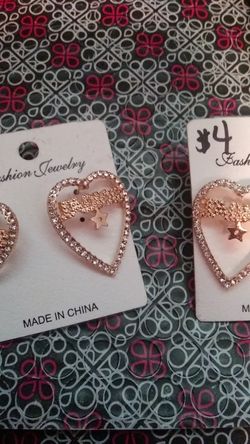 Beautiful gold and diamond earrings