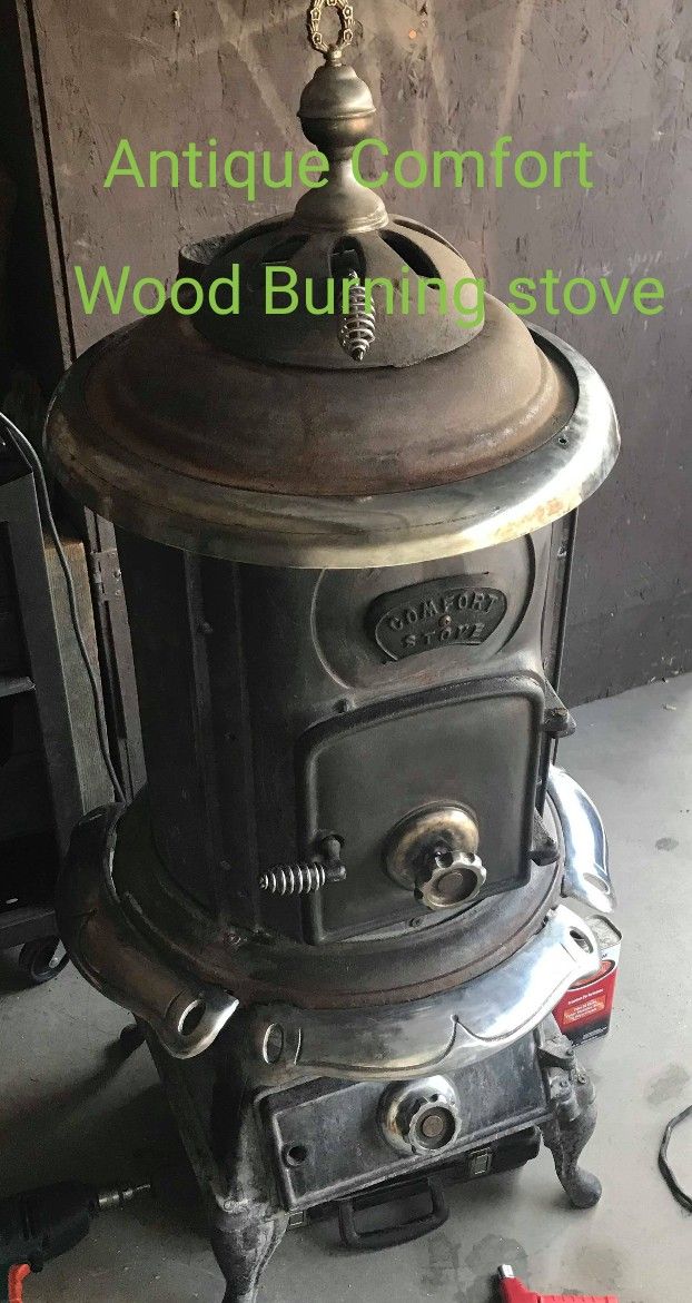 Antique Wood burning pot belly Stove by comfort stove for Sale in  Albuquerque, NM - OfferUp