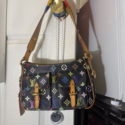LV Black Multicolored Monogram purse