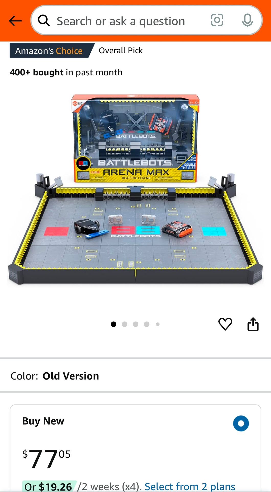 HEXBUG BattleBots Arena MAX, Remote Control Robot Toys for Kids with Over 30 Pieces, STEM Toy