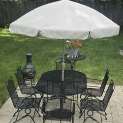 Wrought Iron Table Set 8 Pcs