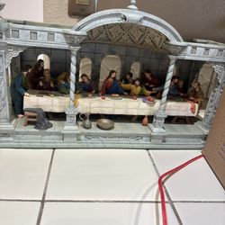 RARE Vintage Danbury Mint 3D Sculpture "THE LAST SUPPER' Religious JESUS-APOSTLE