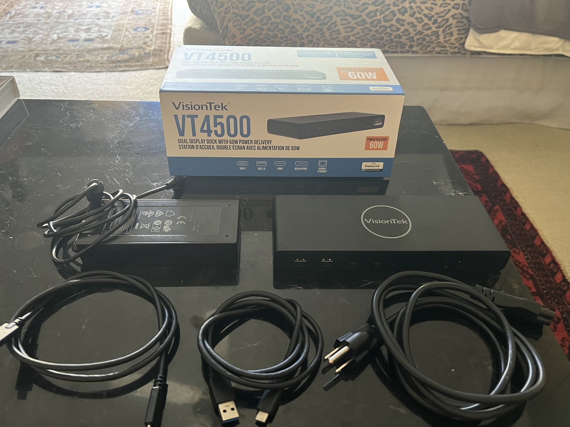 USB-C VisionTek VT4500 Universal Dual 4K Docking Station - 60W Power