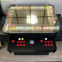 Arcade Classics 2-Player Cocktail Arcade Machine w/ Trackball & Stools - $1549