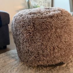 Brown Fuzzy Comfy Bean Bag 