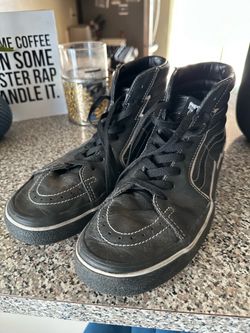 Vans Sk8-Hi Bolt Black Leather High-Top Sneakers – Men’s